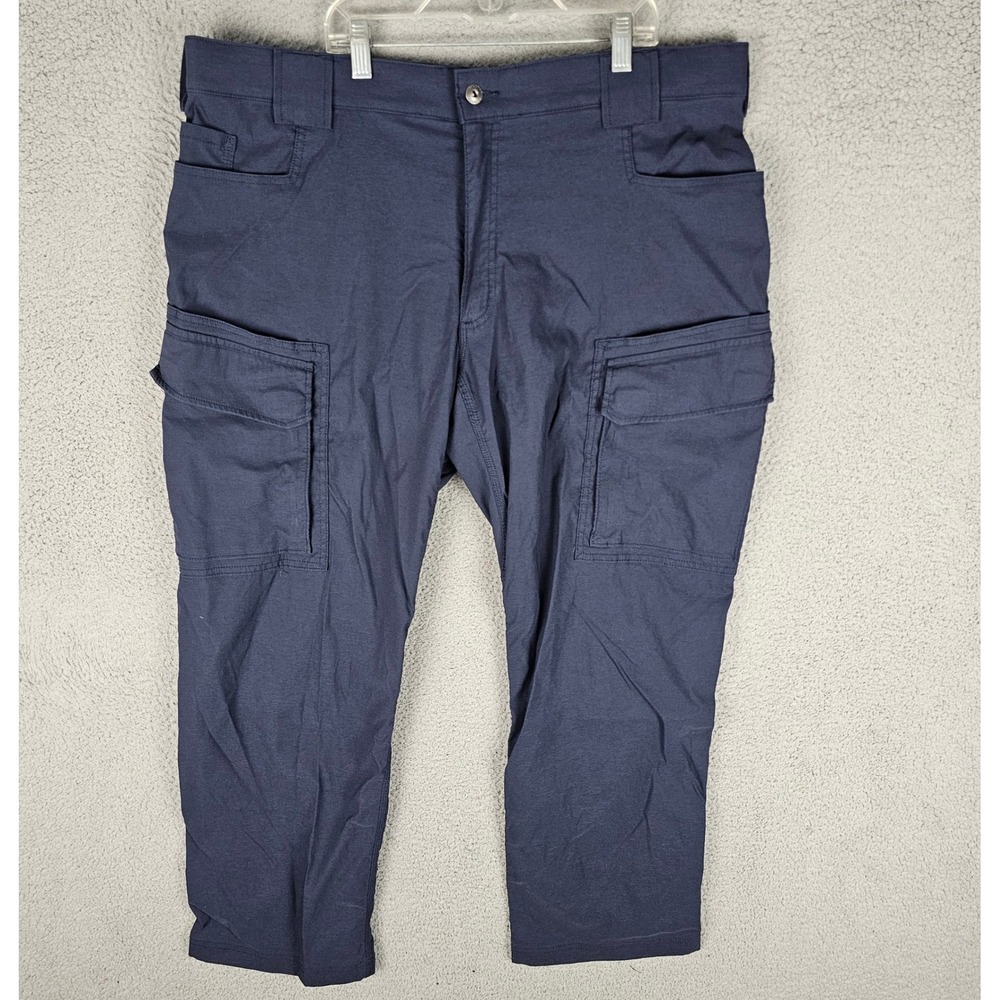 Duluth Pants Mens 40x30 Navy Flex Dry on the Fly Relaxed Fit 46201B